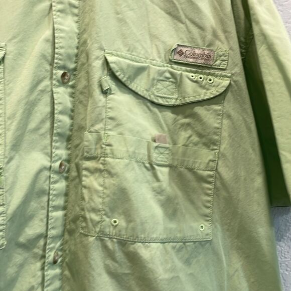 Columbia PFG Bonehead Short Sleeve Fishing Button Down in Jade Green Size XL - Picture 6 of 9
